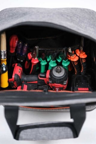 Probag Profesyonel 28 Bölmeli Su Geçirmez Plastik Tabanlı Tam Açılır Alet Takım Çantası