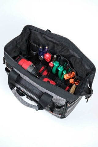 Profesyonel Tel Destekli Tam Açılır Su Geçirmez 31 Bölmeli Plastik Tabanlı Alet Takım Çantası