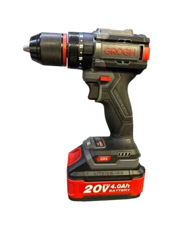 Grogh Kömürsüz Motorlu Çift Akülü 4'lü Set GRX9202S - Akülü Darbeli Matkap + Akülü Darbeli Somun Sıkma + Akülü Avuç Taşlama