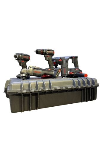 Grogh Kömürsüz Motorlu Çift Akülü 4'lü Set GRX9202S - Akülü Darbeli Matkap + Akülü Darbeli Somun Sıkma + Akülü Avuç Taşlama