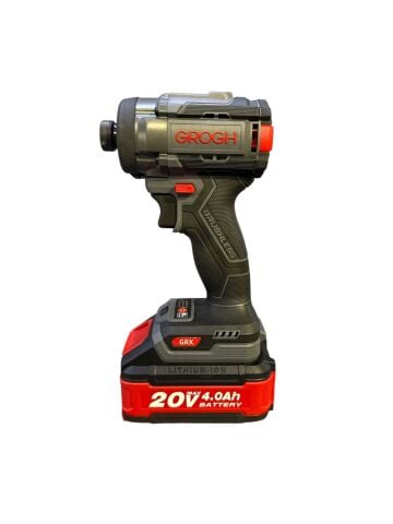 Grogh Kömürsüz Motorlu Çift Akülü 4'lü Set GRX9202S - Akülü Darbeli Matkap + Akülü Darbeli Somun Sıkma + Akülü Avuç Taşlama