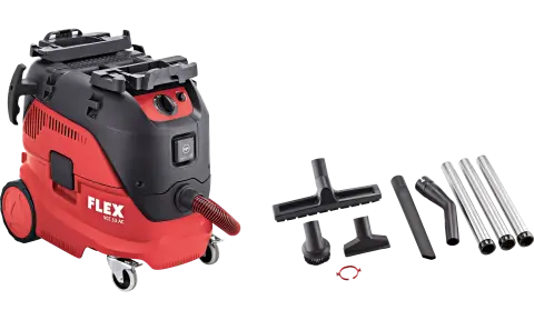 FLEX VCE 33 L AC-Set Otomatik Filtre Temizleme Sistemli Şantiye Tipi Elektrikli Süpürge