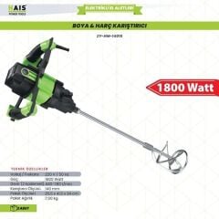 HaisPro  Boya ve Harç Karıştırıcı 1800W ZY-HM-1401S