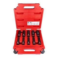 Milwaukee 10 Parça Shw 1/2 İnç Endüstriyel Darbeli Lokma Uzun Seti