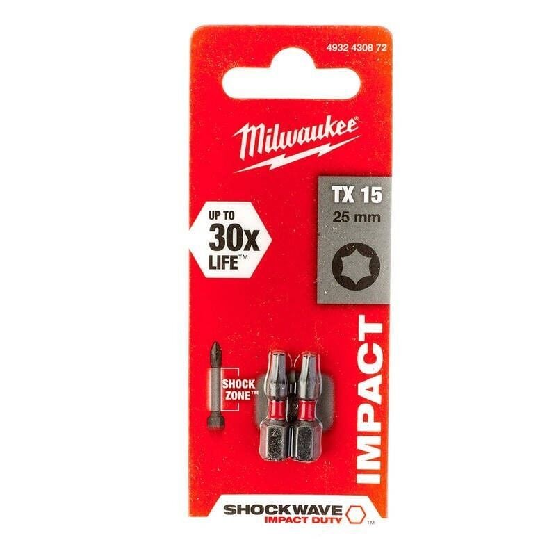 TX40 25 MM SHOCKWAVE BİTS UÇ 2'Lİ 25MM